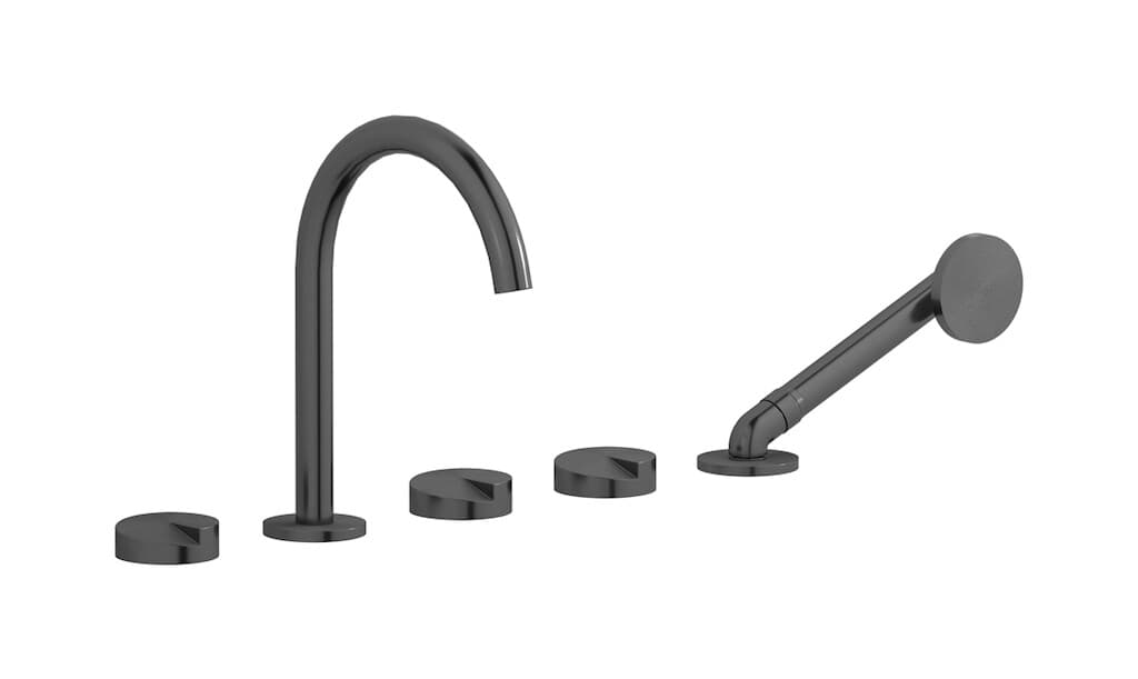 IB Rubinetterie Cake – Μπαταρία Μπανιέρας Πάγκου – Brushed Black Metal (CA396BM)