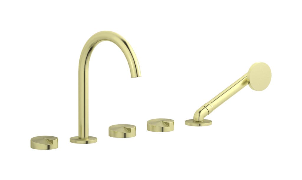 IB Rubinetterie Cake – Μπαταρία Μπανιέρας Πάγκου – Brushed Warm Brass (CA396WA)