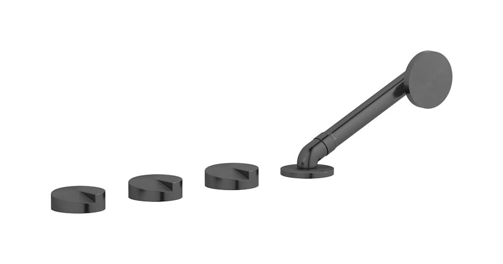 IB Rubinetterie Cake – Μπαταρία Μπανιέρας – Brushed Black Metal (CA397BM)