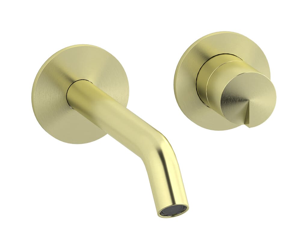 IB Rubinetterie Cake – Μπαταρία Νιπτήρα Τοίχου – Brushed Warm Brass (CA406WA)