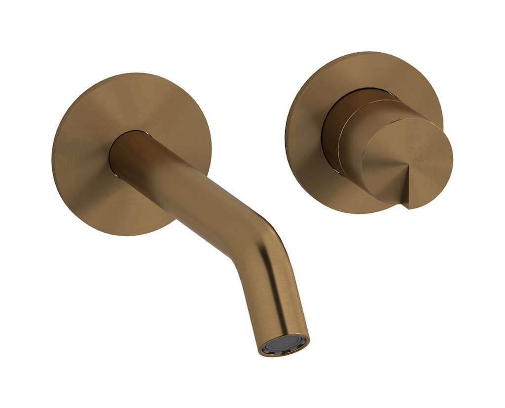 IB Rubinetterie Cake – Μπαταρία Νιπτήρα Τοίχου – Brushed Warm Bronze (CA406WB)