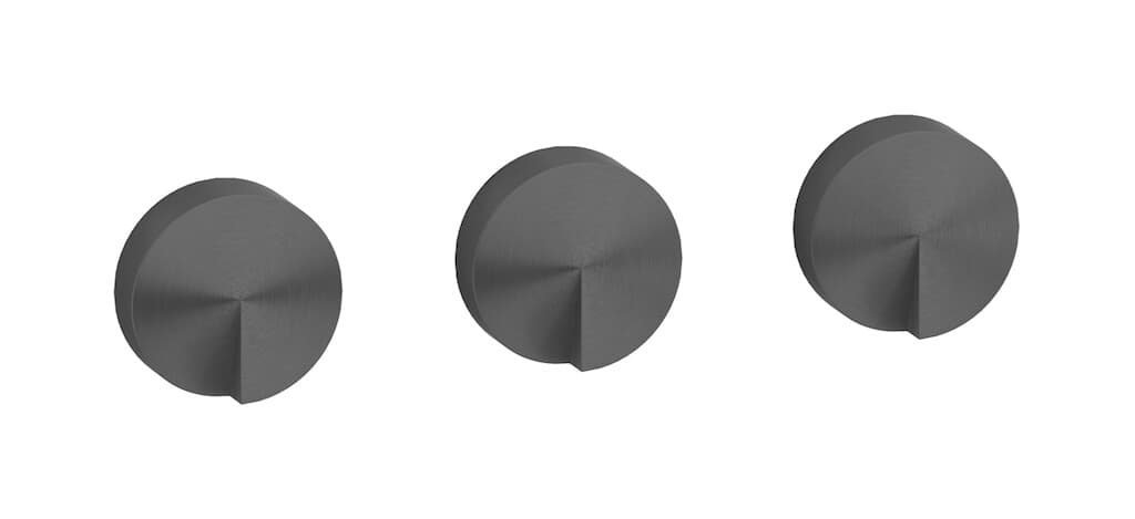 IB Rubinetterie Cake – Μπαταρία Νιπτήρα Τοίχου – Brushed Black Metal (CA410BM)