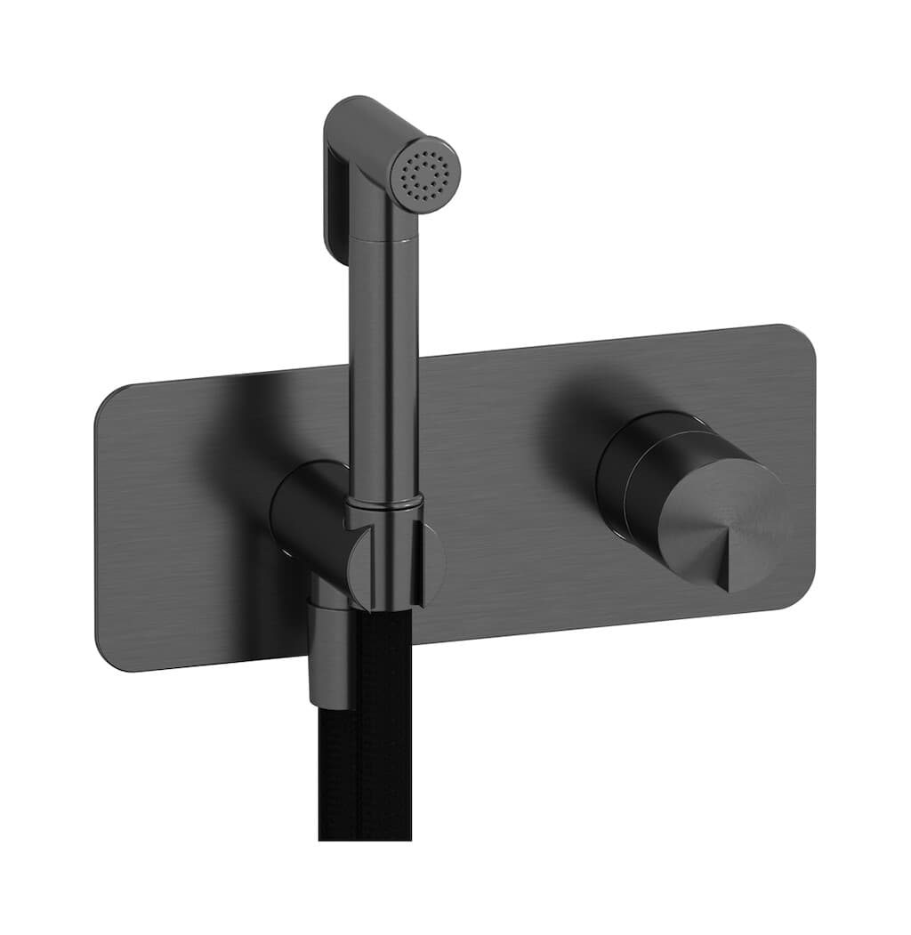 IB Rubinetterie Cake – Ντουζάκι Μπιντέ – Brushed Black Metal (CA706BM)