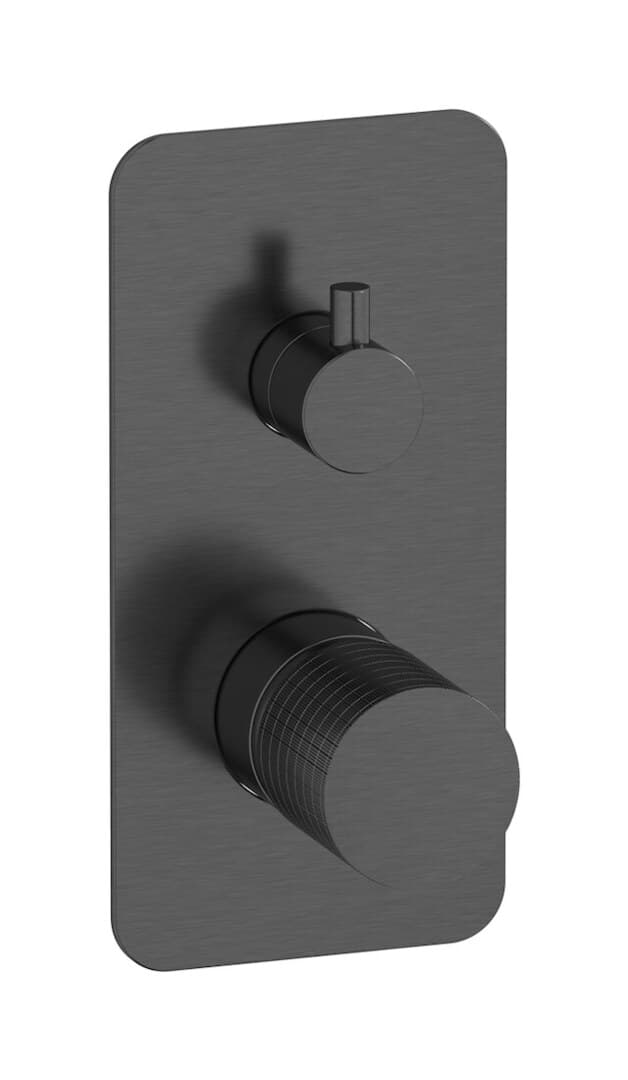 IB Rubinetterie Gatsby – Μπαταρία Νιπτήρα Τοίχου – Brushed Black Chrome (GA310CS)