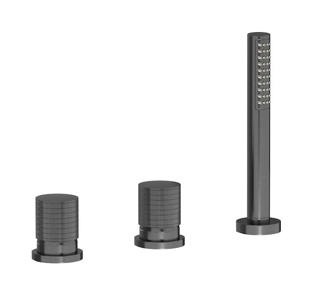 IB Rubinetterie Gatsby – Μπαταρία Μπανιέρας – Brushed Black Chrome (GA397CS)