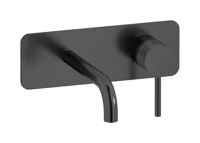 IB Rubinetterie Industria – Μπαταρία Νιπτήρα Τοίχου – Brushed Black Chrome (ID206CS)