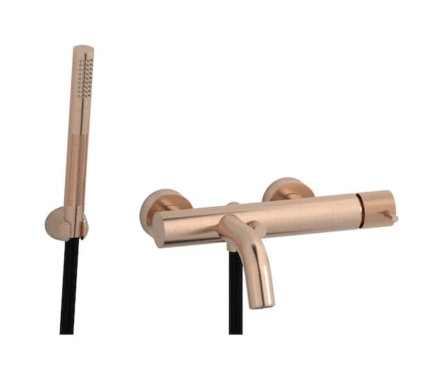 IB Rubinetterie Industria – Μπαταρία Μπανιέρας Τοίχου – Brushed Rose Gold (ID250SR)