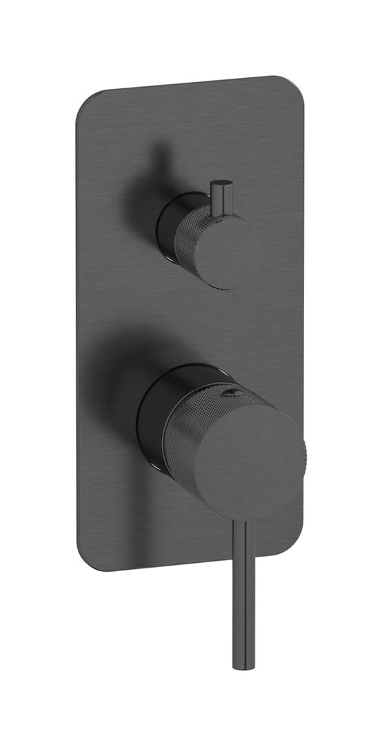 IB Rubinetterie Industria – Μπαταρία Νιπτήρα Τοίχου – Brushed Black Chrome (ID312CS)