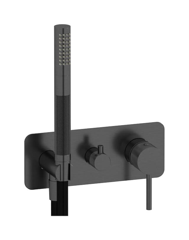 IB Rubinetterie Industria – Μπαταρία Νιπτήρα Τοίχου – Brushed Black Chrome (ID314CS)