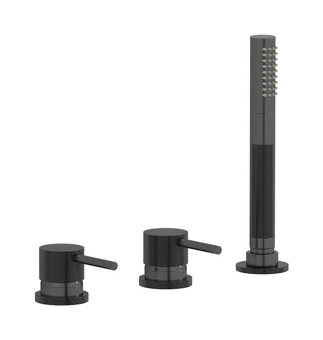 IB Rubinetterie Industria – Μπαταρία Μπανιέρας – Brushed Black Chrome (ID397CS)