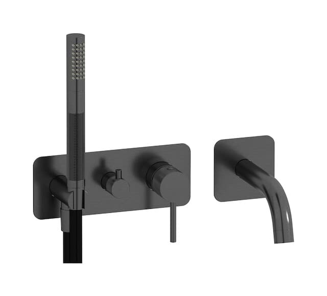 IB Rubinetterie Industria – Μίκτης Ντους Εντοιχισμένος – Brushed Black Chrome (ID398CS)