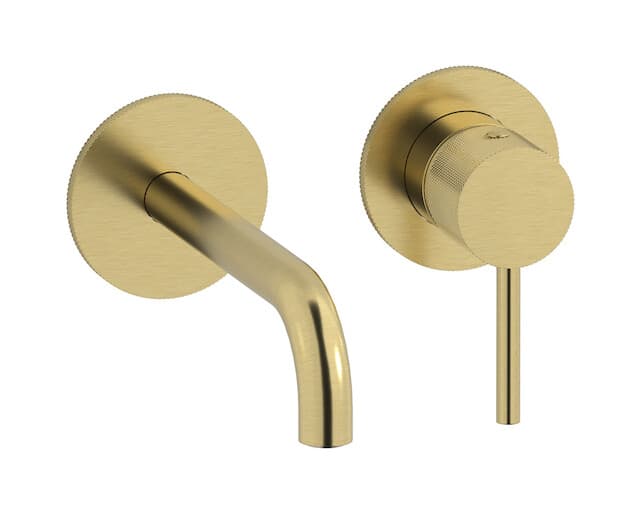 IB Rubinetterie Industria – Μπαταρία Νιπτήρα Τοίχου – Brushed Pale Gold (ID406IS)