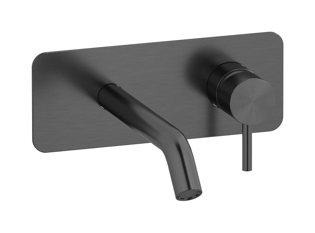 IB Rubinetterie M316 – Μπαταρία Νιπτήρα Τοίχου – Brushed Black Metal (M3206BM)