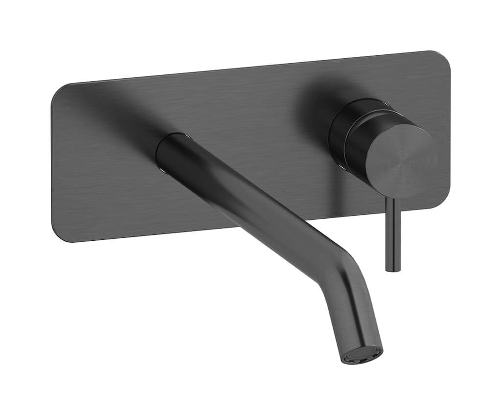 IB Rubinetterie M316 – Μπαταρία Νιπτήρα Τοίχου – Brushed Black Metal (M3207BM)