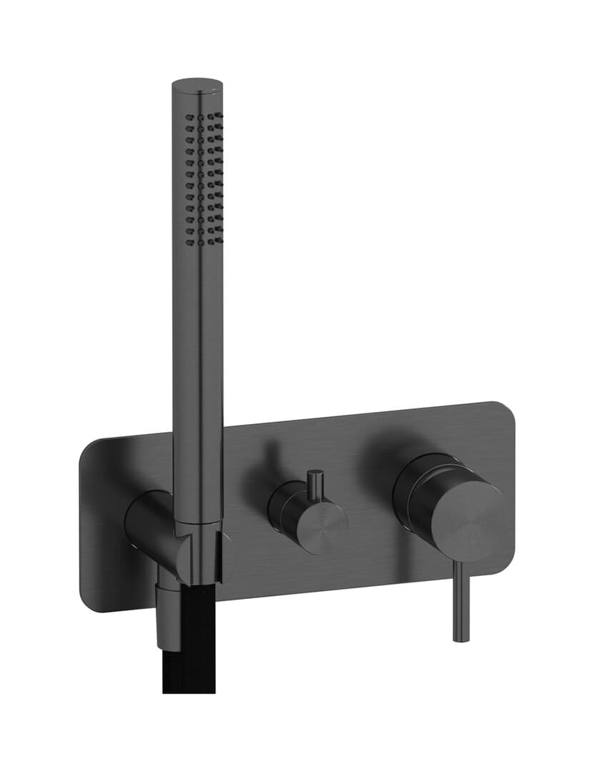IB Rubinetterie M316 – Μπαταρία Νιπτήρα Τοίχου – Brushed Black Metal (M3313BM)