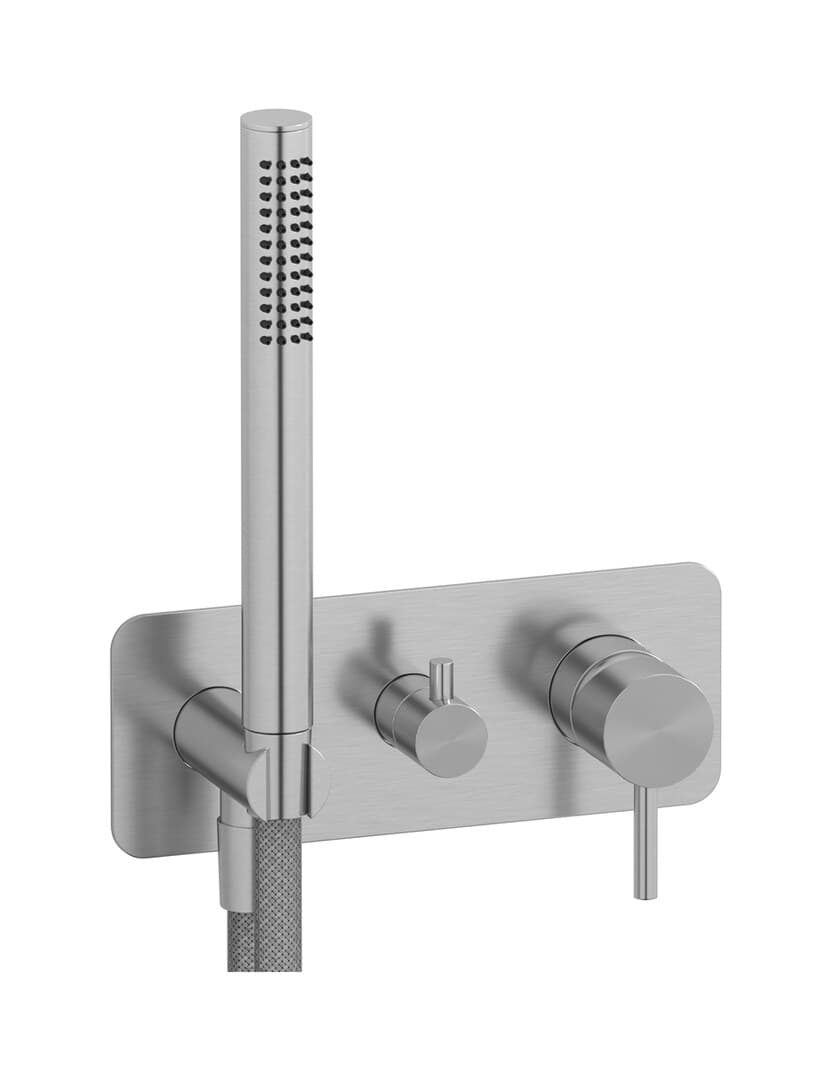 IB Rubinetterie M316 – Μπαταρία Νιπτήρα Τοίχου – Brushed Stainless Steel (M3314SA)