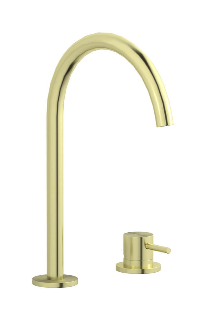 IB Rubinetterie M316 – Μπαταρία Νιπτήρα Ψηλή – Brushed Warm Brass (M3395WA)