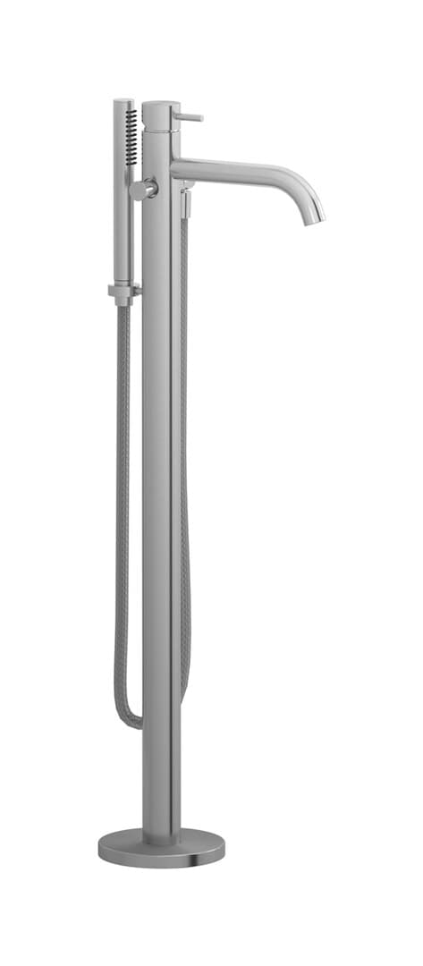 IB Rubinetterie M316 – Μπαταρία Μπανιέρας Δαπέδου – Brushed Stainless Steel (M3399SA)