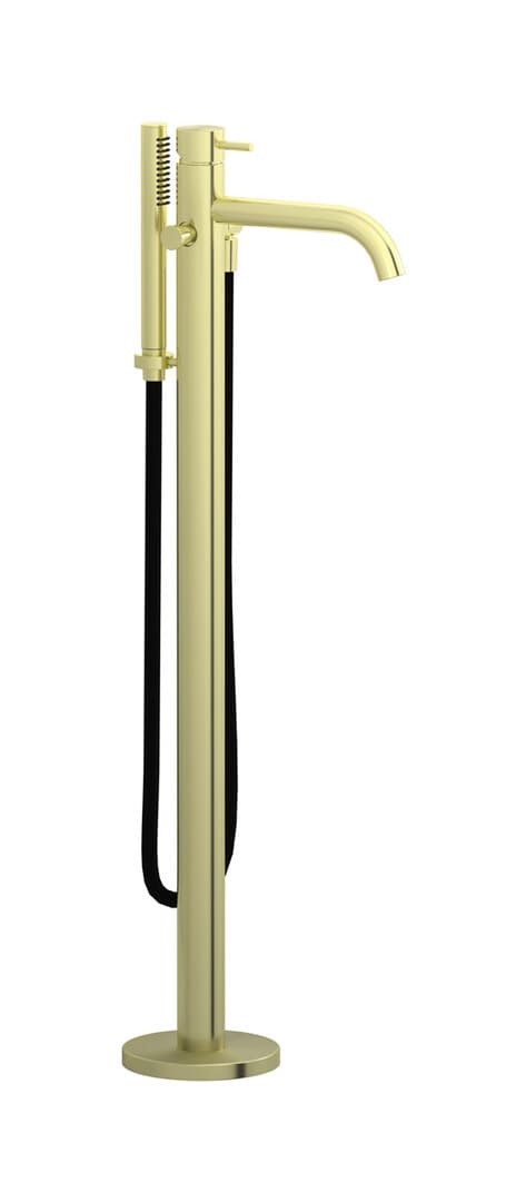 IB Rubinetterie M316 – Μπαταρία Μπανιέρας Δαπέδου – Brushed Warm Brass (M3399WA)