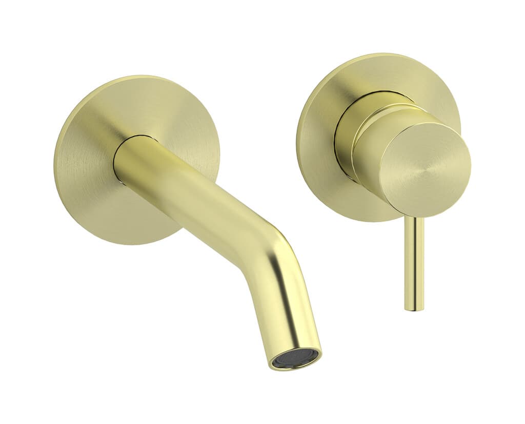 IB Rubinetterie M316 – Μπαταρία Νιπτήρα Τοίχου – Brushed Warm Brass (M3406WA)