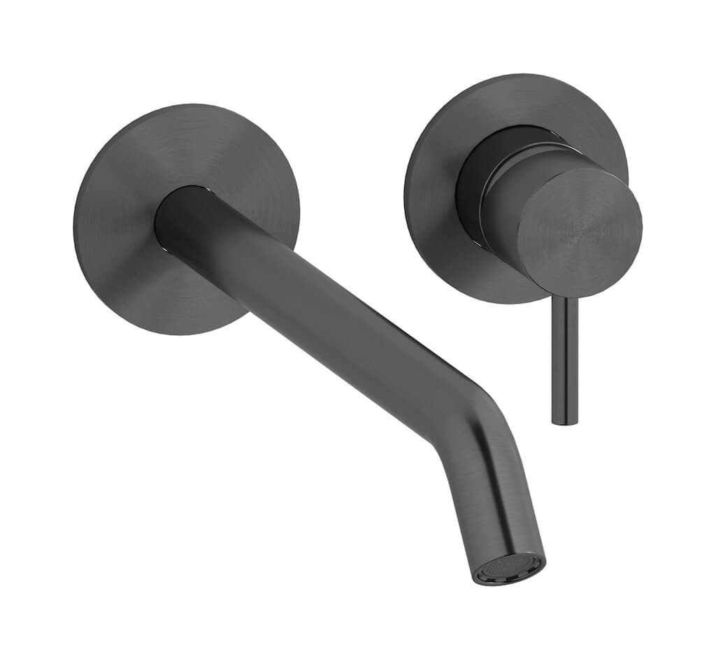 IB Rubinetterie M316 – Μπαταρία Νιπτήρα Τοίχου – Brushed Black Metal (M3407BM)