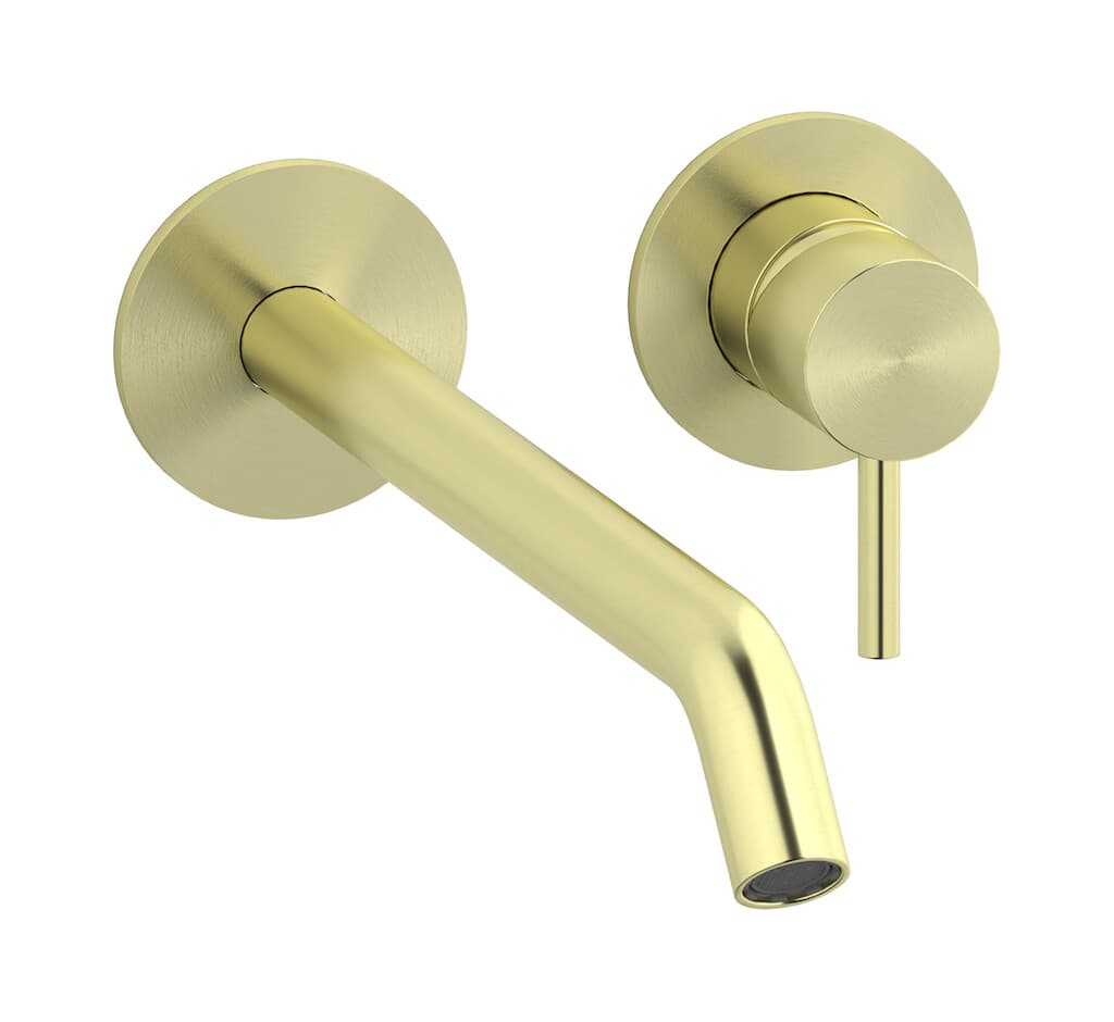 IB Rubinetterie M316 – Μπαταρία Νιπτήρα Τοίχου – Brushed Warm Brass (M3407WA)