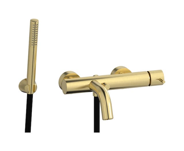 IB Rubinetterie MilanoTorino – Μπαταρία Μπανιέρας Τοίχου – Brushed Pale Gold (MT250IS)