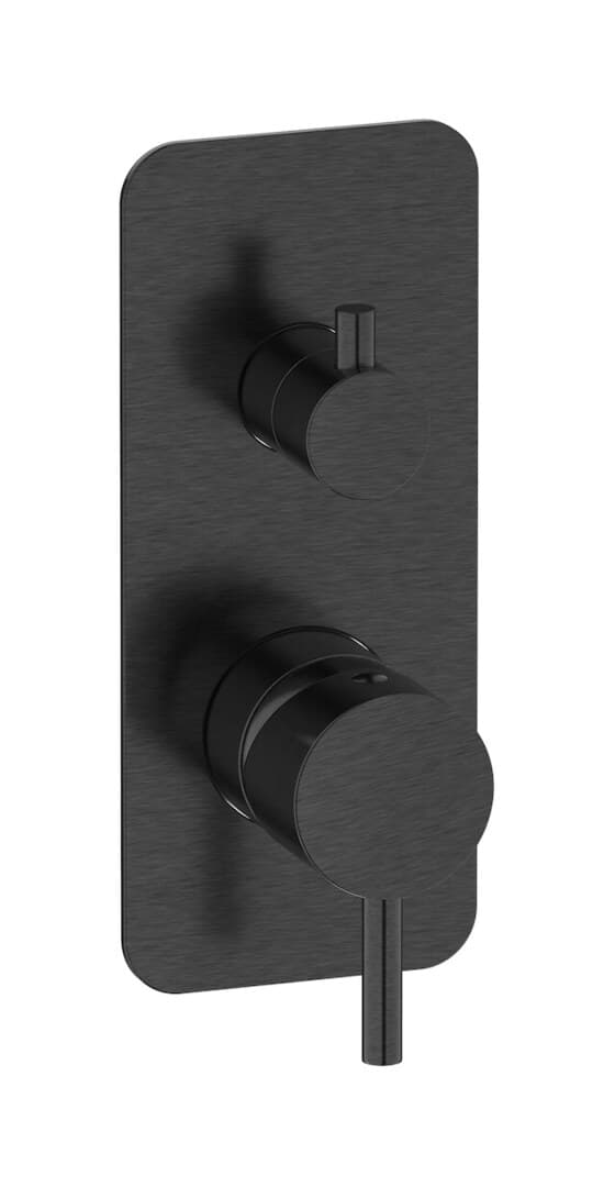 IB Rubinetterie MilanoTorino – Μπαταρία Νιπτήρα Τοίχου – Brushed Black Chrome (MT310CS)