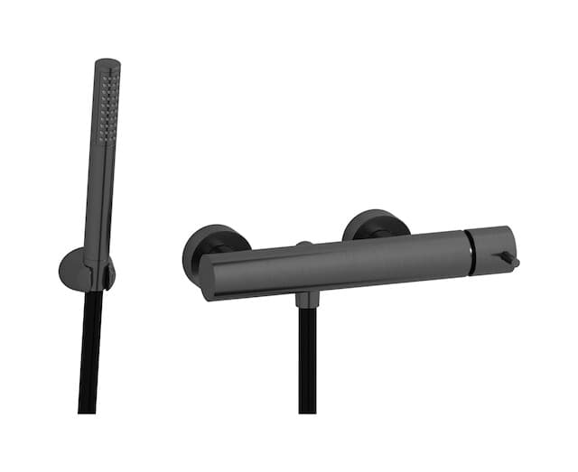 IB Rubinetterie MilanoTorino – Μίκτης Ντους Εντοιχισμένος – Brushed Black Chrome (MT350CS)