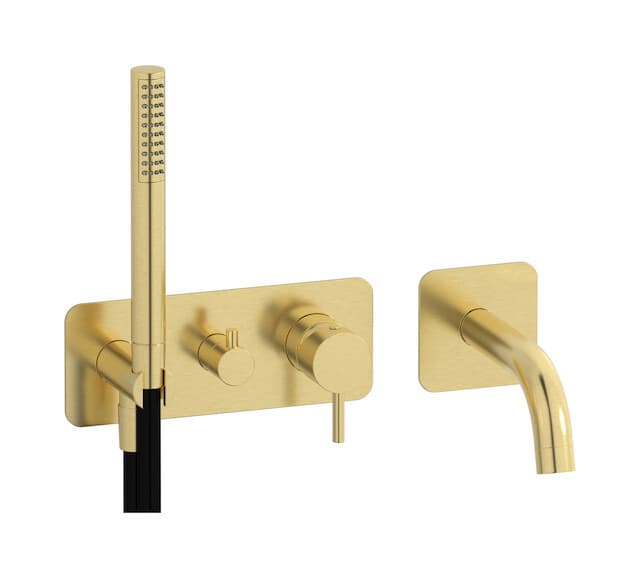IB Rubinetterie MilanoTorino – Μπαταρία Μπανιέρας Τοίχου – Brushed Pale Gold (MT398IS)