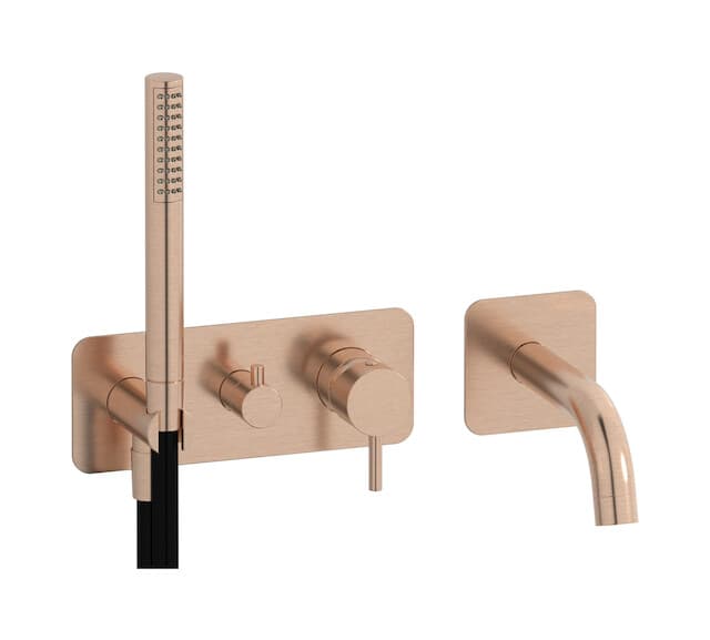 IB Rubinetterie MilanoTorino – Μπαταρία Μπανιέρας Τοίχου – Brushed Rose Gold (MT398SR)