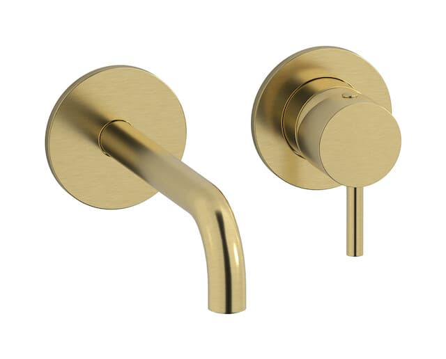 IB Rubinetterie MilanoTorino – Μπαταρία Νιπτήρα Τοίχου – Brushed Pale Gold (MT406IS)