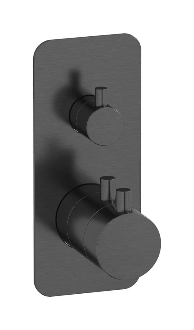 IB Rubinetterie MilanoTorino – Θερμοστατικός Μίκτης Ντους – Brushed Black Chrome (MT610CS)