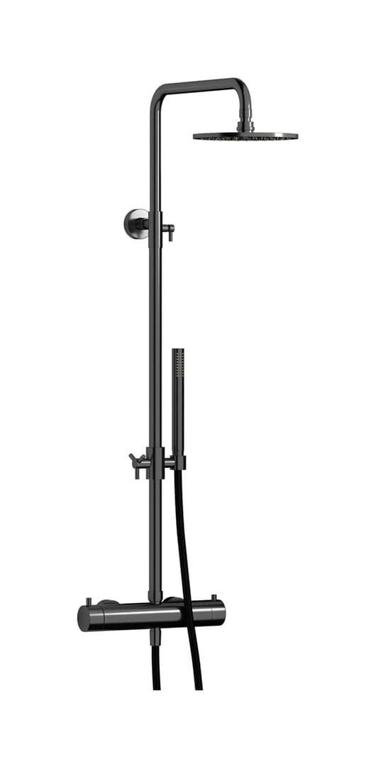 IB Rubinetterie Indoor Shower – Σετ Ντους – Brushed Black Chrome (MT801CS)