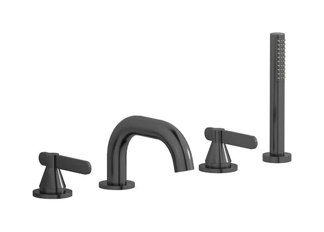 IB Rubinetterie Soho – Μπαταρία Μπανιέρας Πάγκου – Brushed Black Chrome (OH396CS)