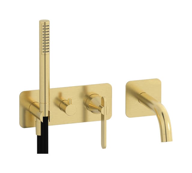 IB Rubinetterie Soho – Μπαταρία Μπανιέρας Τοίχου – Brushed Pale Gold (OH398IS)