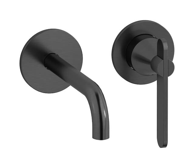 IB Rubinetterie Soho – Μπαταρία Νιπτήρα Τοίχου – Brushed Black Chrome (OH406CS)