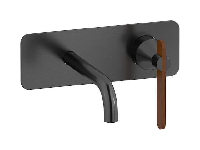 IB Rubinetterie Soho – Μπαταρία Νιπτήρα Τοίχου – Brushed Black Chrome (OL206CS)