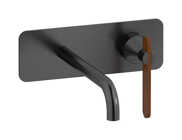IB Rubinetterie Soho – Μπαταρία Νιπτήρα Τοίχου – Brushed Black Chrome (OL207CS)