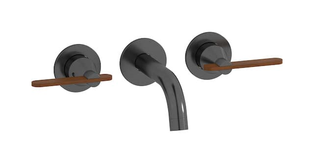 IB Rubinetterie Soho – Μπαταρία Νιπτήρα Τοίχου – Brushed Black Chrome (OL306CS)