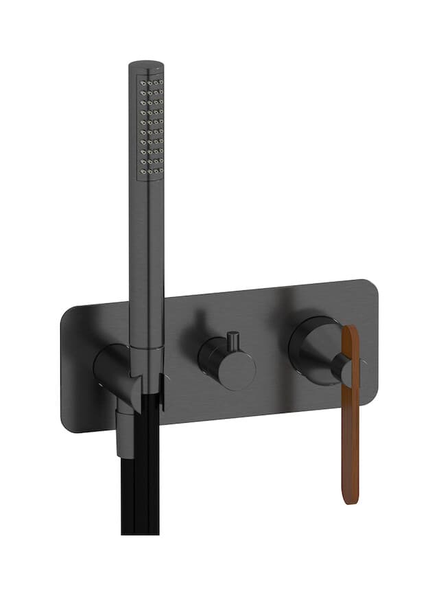 IB Rubinetterie Soho – Μπαταρία Νιπτήρα Τοίχου – Brushed Black Chrome (OL314CS)