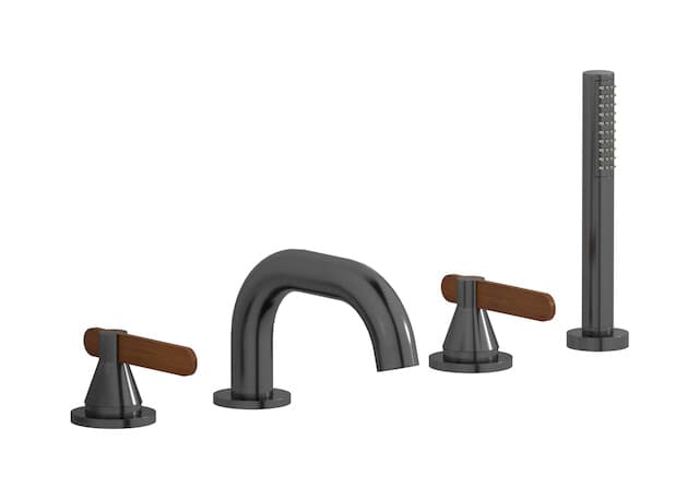IB Rubinetterie Soho – Μπαταρία Λουτρού Πάγκου – Brushed Black Chrome (OL396CS)