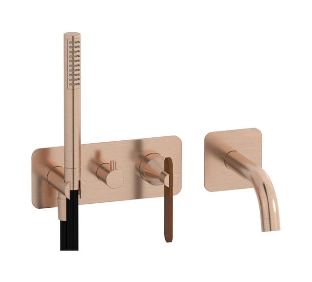 IB Rubinetterie Soho – Μπαταρία Μπανιέρας Τοίχου – Brushed Rose Gold (OL398SR)