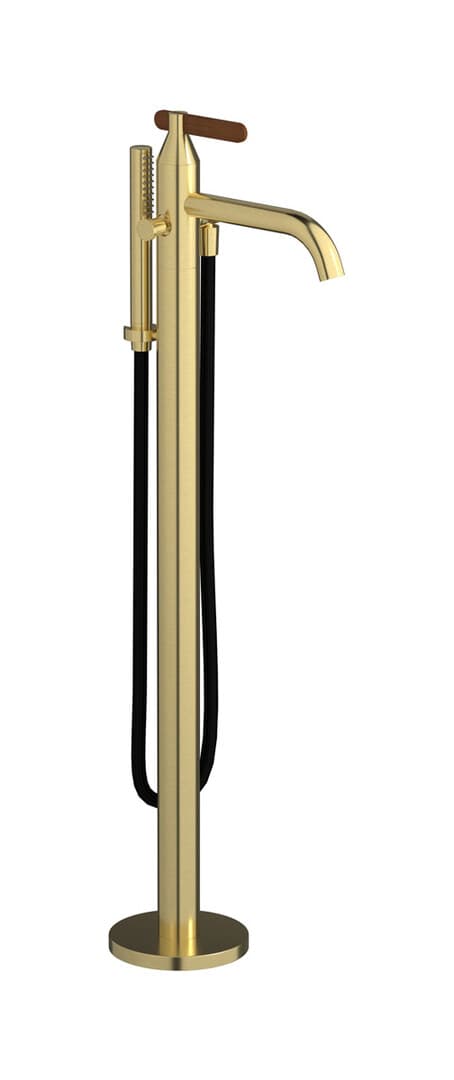 IB Rubinetterie Soho – Μπαταρία Μπανιέρας Δαπέδου – Brushed Pale Gold (OL399IS)