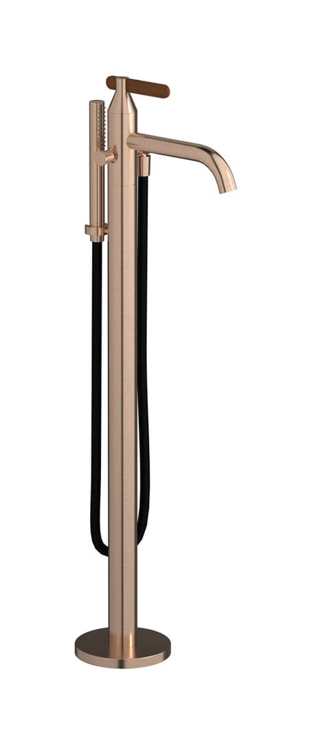 IB Rubinetterie Soho – Μπαταρία Μπανιέρας Δαπέδου – Brushed Rose Gold (OL399SR)