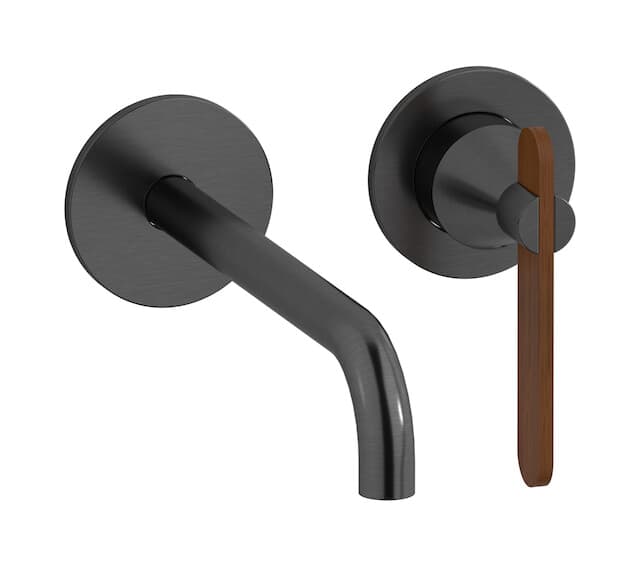 IB Rubinetterie Soho – Μπαταρία Νιπτήρα Τοίχου – Brushed Black Chrome (OL407CS)