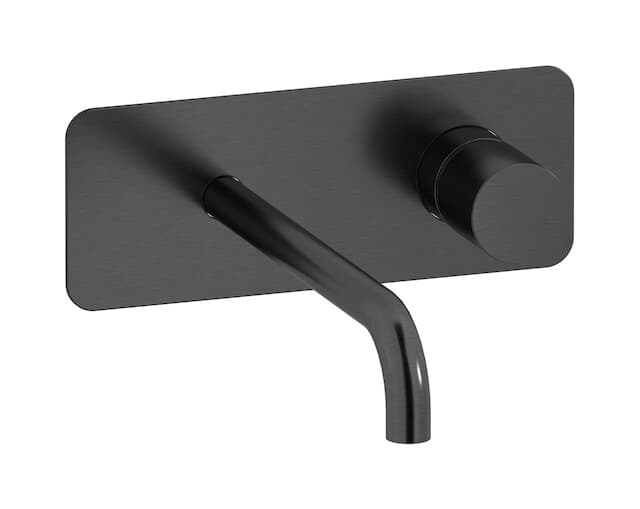 IB Rubinetterie Brera – Μπαταρία Νιπτήρα Τοίχου – Brushed Black Chrome (RR207CS)