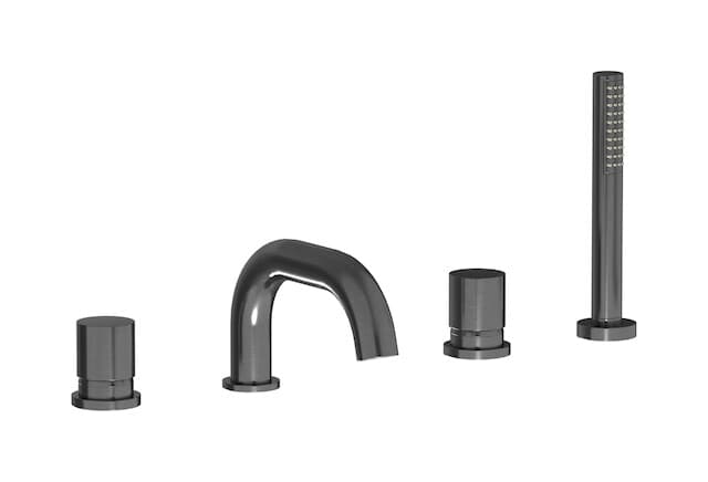 IB Rubinetterie Brera – Μπαταρία Μπανιέρας Πάγκου – Brushed Black Chrome (RR396CS)