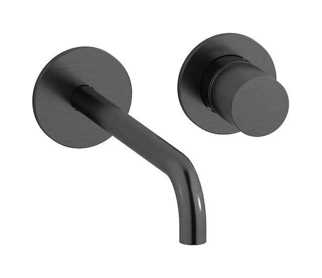 IB Rubinetterie Brera – Μπαταρία Νιπτήρα Τοίχου – Brushed Black Chrome (RR407CS)