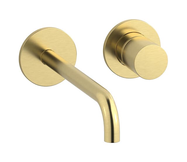 IB Rubinetterie Brera – Μπαταρία Νιπτήρα Τοίχου – Brushed Pale Gold (RR407IS)
